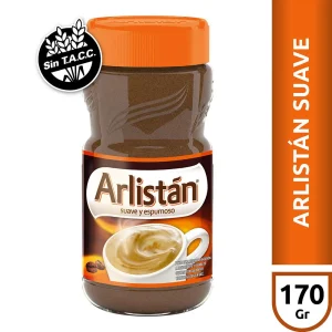 Café suave instantáneo Arlistan Sin TACC, 170 g / 5,99 oz