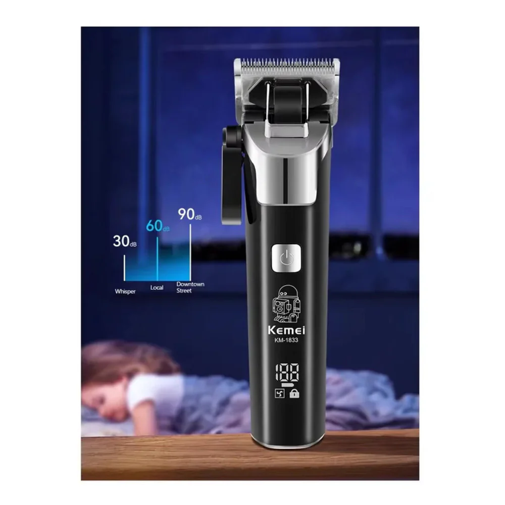 Maquina Rasuradora profesional para Hombres pantalla Digital recargable Kemei KM-1833 - Imagen 2