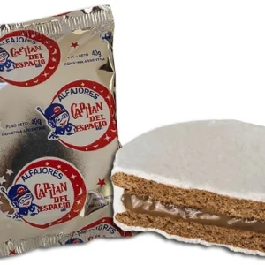 Alfajor Capitan del Espacio Simple Blanco,  pack 6 alfajores 40g cada uno