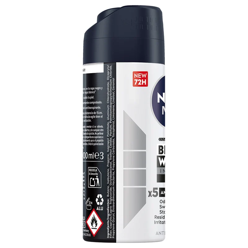 Desodorante Nivea Men Invisible Black & White Spray 100 Ml - Imagen 4