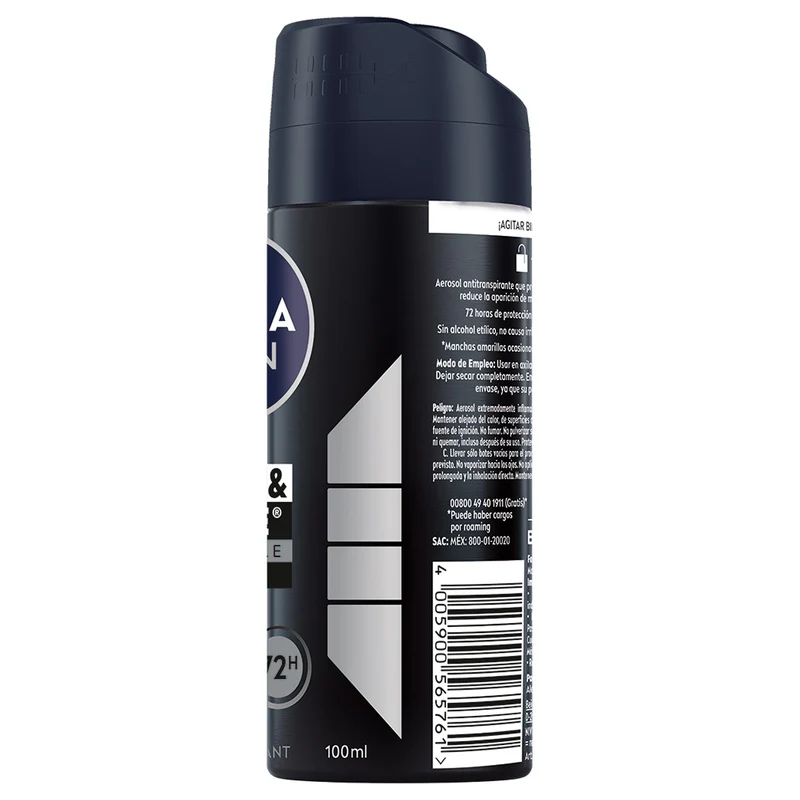 Desodorante Nivea Men Invisible Black & White Spray 100 Ml - Imagen 6