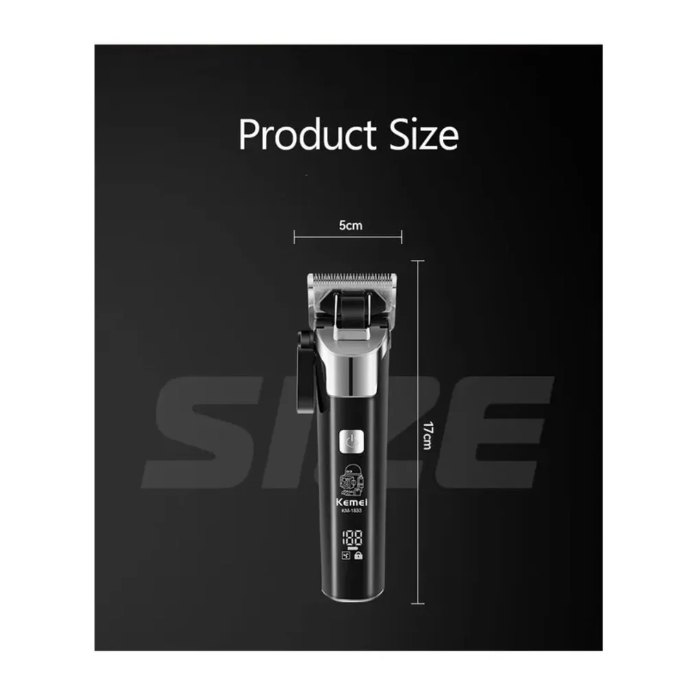 Maquina Rasuradora profesional para Hombres pantalla Digital recargable Kemei KM-1833 - Imagen 3
