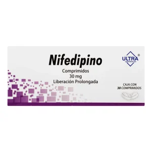 Nifedipino 30 Mg Con 30 Comprimidos Liberacion Prolongada Ultra